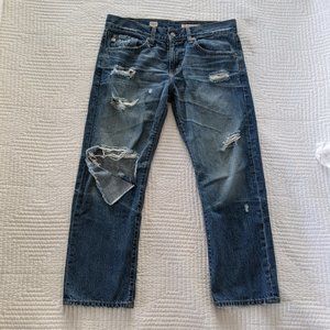 Adriano Goldschmied AG Ex-boyfriend slim distressed cropped Jeans